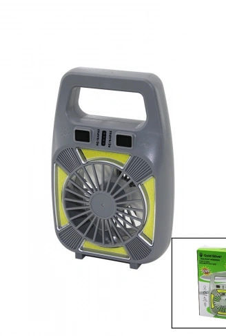 2İN1=MİNİ FAN - FENER USB ŞARJ 2 KADEME HIZ LAMBA=4 FONKSİYON - 10W SU GEÇİRMEZ TAŞIMA KULP MİNİ VANTİLATÖR GS-265 (4940)