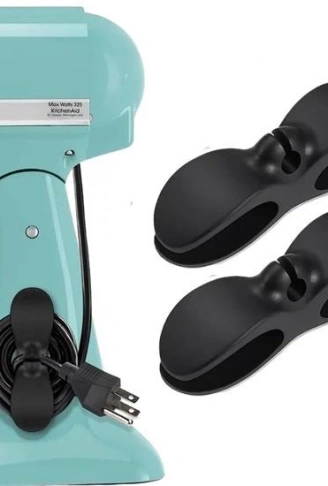 2li Kablo Tutucu Silikon Kordon Sarıcı Kablo Yönetici Klips (4940)