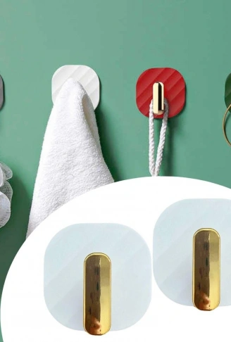 2li Yapışkanlı Retro Askılık Dolap Kapak Kulpu Beyaz (4940)