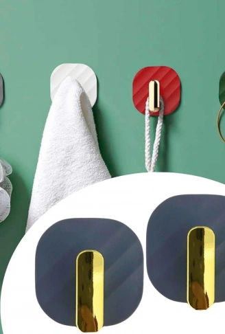 2li Yapışkanlı Retro Askılık Dolap Kapak Kulpu Gri (4940)