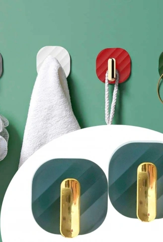 2li Yapışkanlı Retro Askılık Dolap Kapak Kulpu Yeşil (4940)