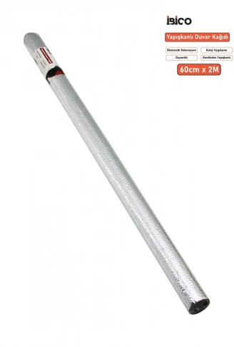 2MT X 60CM ALÜMİNYUM GÜMÜŞ TEZGAH ÜSTÜ FOLYO STİCKER - DUVAR KAĞIT KENDİNDEN YAPIŞKANLI - EKO DEKORASYON - DAYANIKLI (4940)