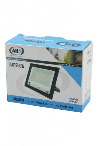 2PCS 50W  LED PROJEKTÖR  15X11.5CM AYDINLATMA AÇISI: 120 DERECE 50.000 SAAT ÖMÜR MODEL-ARS50W (4940)