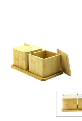 2PCS BAHARATLIK - TUZLUK AHŞAP BAMBU (4940)