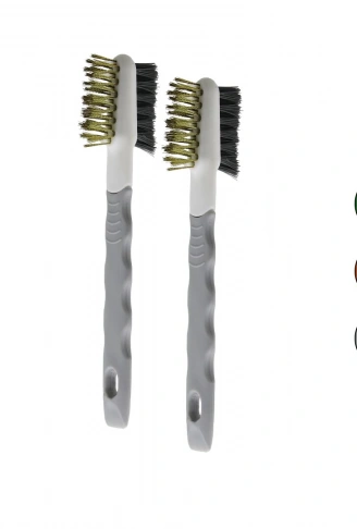 2PCS ÇİFT TARAFLI TEL BAŞLI TEL FIRÇA SERT - DAHA SERT TEL ÇIKARILABİLİR SAPLI (4940)