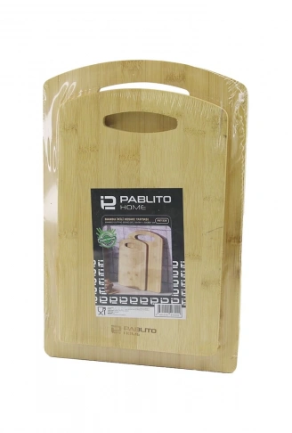 2PCS SET  AHŞAP BAMBU KESİM PANOSU - KESME TAHTASI  18X28X1CM--22X32X1CM (4940)