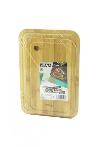 2PCS SETOVAL KENARLI - YUVARLAK DELİKLİ AHŞAP BAMBU KESİM PANOSU - KESME TAHTASI 18X28X1CM--22X32X1CM (4940)