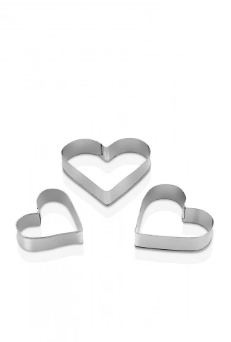 3 BOY - KALP METAL KURABİYE KALIP (4940)