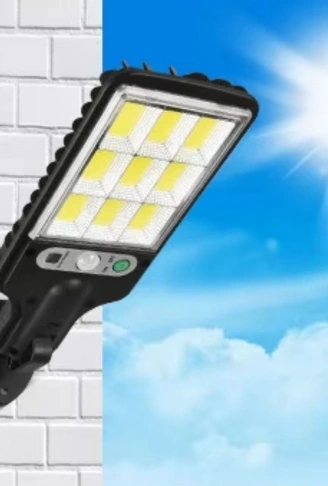 3 Farklı Işık Modlu Güneş Enerjisiyle Şarj Olan Dış Mekan Uyumlu Kumandalı Solar Duvar LEDİ (4940)