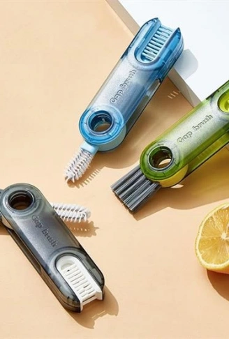 3 Fonksiyonlu Pratik Şişe Temizleme Fırçası Mutfak Banyo Araç İçin Çok Amaçlı Fırça (4940)