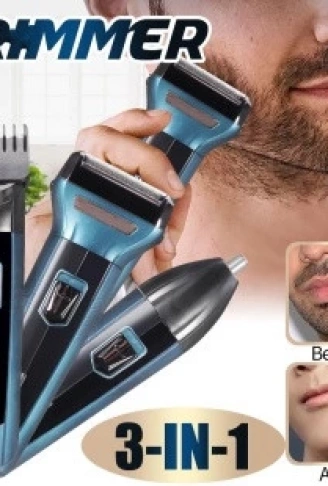 3 in 1 Saç Sakal Kesme Ense Burun Tıraş Makinesi Seti (4940)