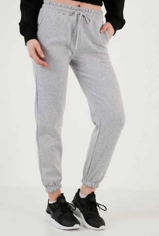 3 iplik şardonlu paça lastikli eşofman gri is001