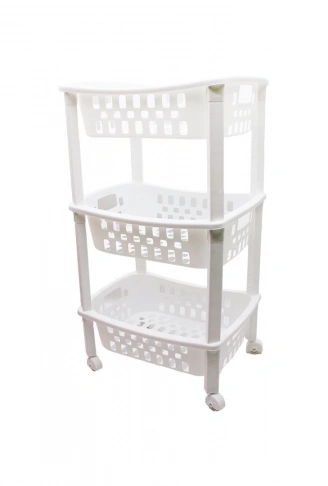 3 KATLI SEPET DÜZENLEYİCİ  - RAF ÜNİTESİ TEKERLEKLİ 400X295X700MM (4940)