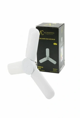 3 KOLLU 30W=270W - E27 BEYAZ LED AMPUL 2400LM - 6500K - 15CMX 3 KANAT SR-2430 (4940)