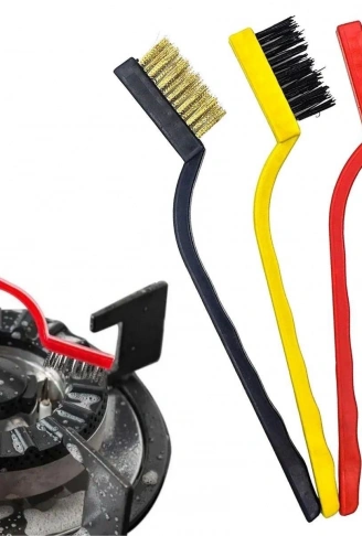3 lü Detaylı Temizlik Bakır,Demir ve Sert Plastik Tel Fırça (4940)
