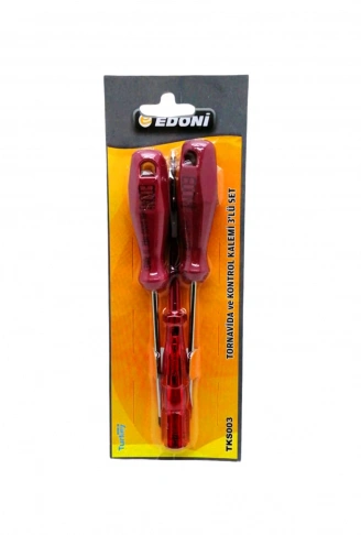 3  PARÇA  SET TORNAVİDA YILDIZ - DÜZ - KONTROL KALEMİ (4940)