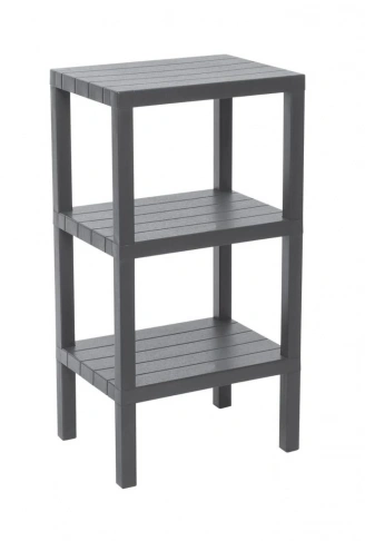 3 RAFLI GRİ MODÜLER ÜNİTE PLASTİK 38x29x74 cm (4940)