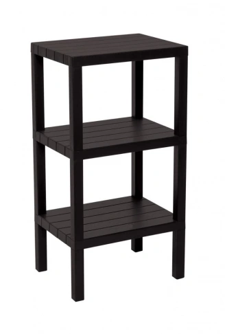 3 RAFLI SİYAH MODÜLER ÜNİTE PLASTİK 38x29x74 cm (4940)