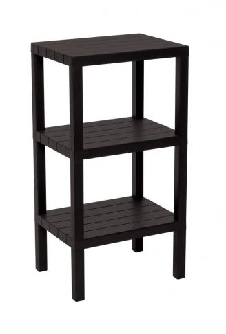 3 RAFLI SİYAH MODÜLER ÜNİTE PLASTİK 38x29x74 cm (4940)