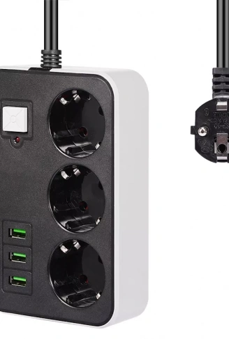 3 USB’li 3’lü 1.8 m Akım Korumalı Priz (4940)