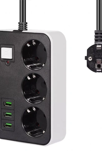 3 USB’li 3’lü 1.8 m Akım Korumalı Priz (4940)