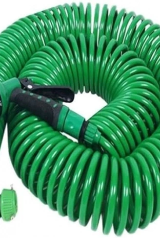 30 Metre Spiral Hortum + 4 Fonksiyonlu Özel Sulama Tabancası (4940)