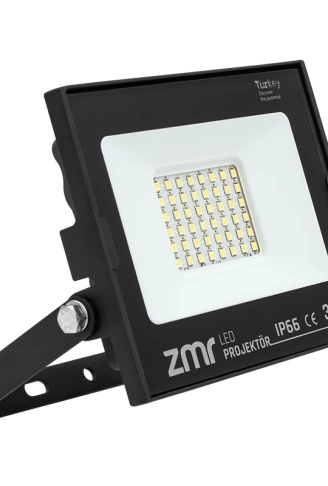 30 WATT - 220 VOLT 6500K IP66 150* IŞIK AÇISI SİYAH SLİM KASA LED PROJEKTÖR (4940)