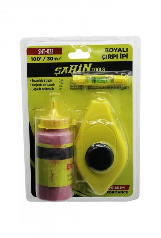 30MT - 100 GR - KIRMIZI TOZ BOYALI ÇIRPI İPİ - SU TERAZİSİ (4940)