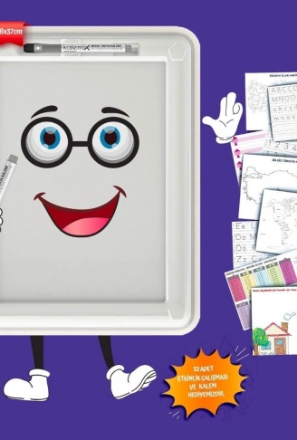 32 Farklı Etkinlikli Kalem ve Silgi Hediyeli Eğitici Sihirli Etkinlik Tahtası (4940)