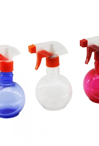 350ML RENKLİ ŞEFFAF TOMBUL - PLASTİK BOŞ SPREY PÜSKÜRTÜCÜ ŞİŞE (4940)