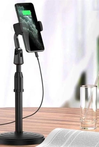 360 Derece Döndürülebilir Masaüstü Teleskopik Telefon Standı Çok Fonksiyonlu Telefon Tutucu (4767) - Lisinya