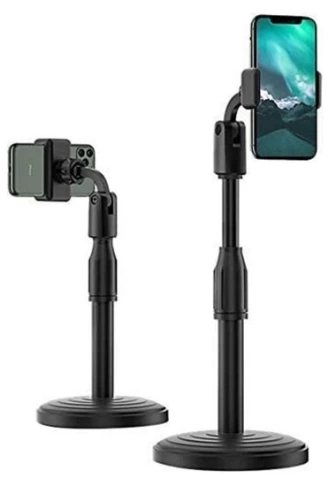 360 Derece Döndürülebilir Masaüstü Teleskopik Telefon Standı Çok Fonksiyonlu Telefon Tutucu (4940)