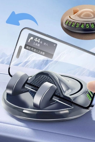360° Dönebilen Yapışkanlı Numaratörlü Araç Telefon Tutucu (4940)