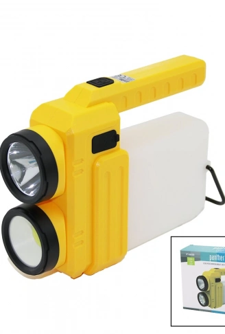 3İN 13W+COB LED+360°SMDEL FENERİ USB ŞARJ POWERBANK 1500LM IŞIK AYARI GÜN IŞIK - BEYAZ METAL ASKI+B42 PT-8439 (4940)