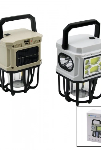 3İN1= 2-LED FENER - COB LED - 1-RUSTİK AMPUL KAMP - BAHÇE FENER SOLAR - ŞARJLIPOWERBANK (4940)