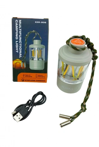 3IN1= KAMP LAMBASI - FENER - POWERBANK  USB ŞARJ (4940)