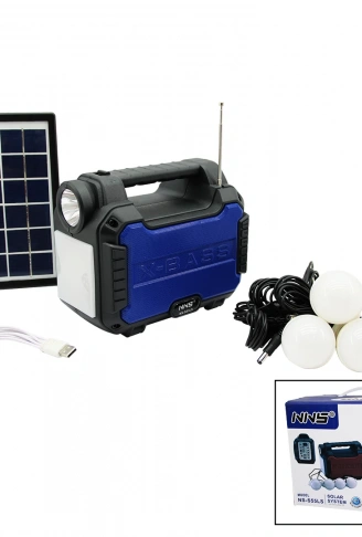 3IN1 - SOLAR 2İN1 SABİT EL FENERİ - RADYO - MP3 BLUETOOTH - USB/ TF PORT - 4 PARÇA  AMPUL KABLOLU - POWERBANK (4940)