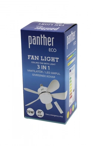 3İN1 VANTİLATÖR - LED AMPUL - SİVRİSİNEK KOVAR KUMANDALI 20 İNÇ 15W 3-KADEME HIZ 18X52CM BRKT-137252 (4940)