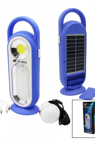 3IN1SOLAR - PİLLİ - USB ŞARJLI - FENER IŞILDAK POWERBANK LED - COB - SEYYAR AMPUL (4940)