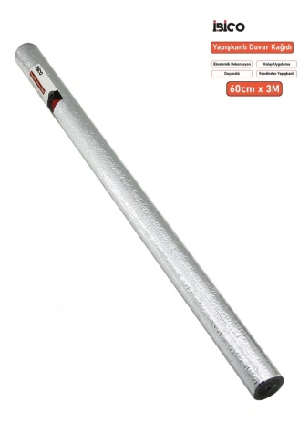 3MT X 60CM ALÜMİNYUM GÜMÜŞ TEZGAH ÜSTÜ FOLYO STİCKER - DUVAR KAĞIT KENDİNDEN YAPIŞKANLI - EKO DEKORASYON - DAYANIKLI (4940)