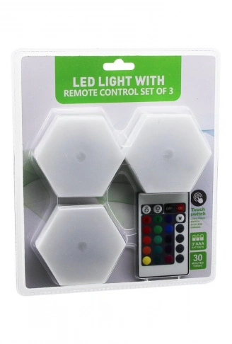3PCS - ALTIGEN - RGB   KUMANDALI - PİLLİ - DOKUNMATİK  LAMBA SETİ  6 LED (4940)