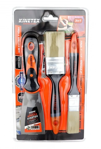 3PCS  BOYACI - NALBUR SET  50MM SPATULA - 2X KESTİRME FIRÇA (4940)