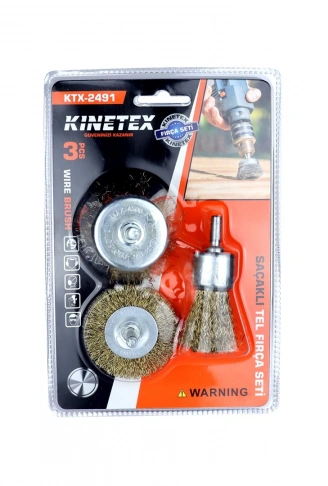 3PCS  SAÇAKLI TEL FIRÇA SETİ (4940)