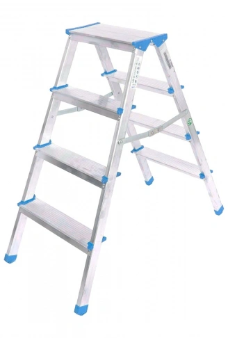 4+4 ÇİFT BASAMAKLI ALÜMİNYUM METAL MERDİVEN YÜKSEKLİK = 92CM BAŞ GENİŞLİK = 8CM (4940)