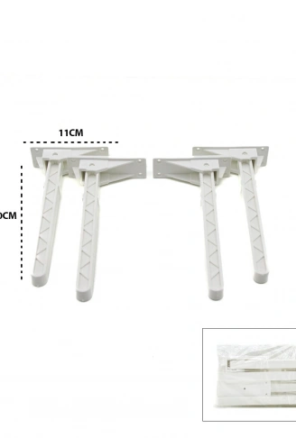 4 ADET BEYAZ SOFRA AYAK KOMPLE PLASTİK 20CM AÇ KAPA (4940)