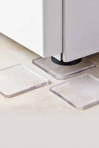 4 Adet Silikon Şeffaf Koltuk Mobilya Masa Beyaz Eşya Yazıcı Koruyucu Kaydırmaz Dayanıklı Pedler (4940)