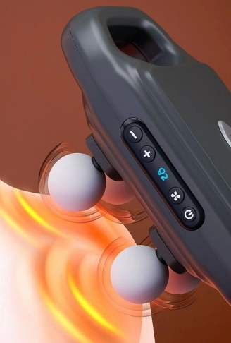 4 Başlıklı Masaj Tabancası – 12W Derin Doku &amp; Kas Ağrısı Giderici, 20 Seviye &amp; 6 Mod - Siyah (4940)