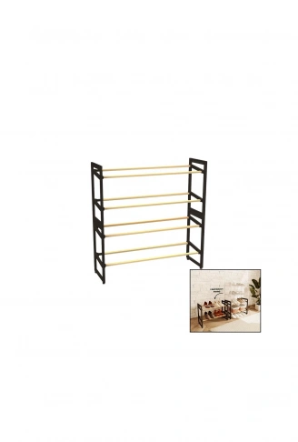 4 KATLI AHŞAP AYAKKABILIK 8 AYAKKABILIK 20X65X51CM ÇOK AMAÇLI RAF PORTATİF - VİDASIZ KOLAY MONTAJ (4940)
