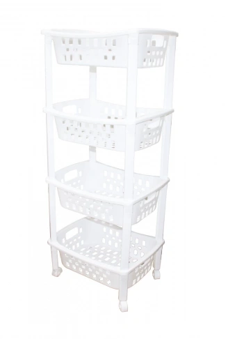 4 KATLI SEPET DÜZENLEYİCİ - RAF ÜNİTESİ TEKERLEKLİ 400X295X960MM (4940)