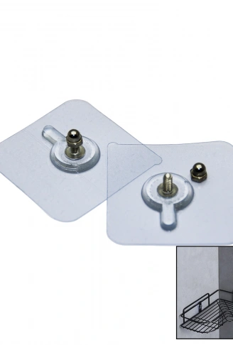 4 PARÇA 10MM VİDALI ŞEFFAF PVC YAPIŞKAN ASKI (4940)